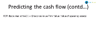 DCF Predicting the Cash Flows